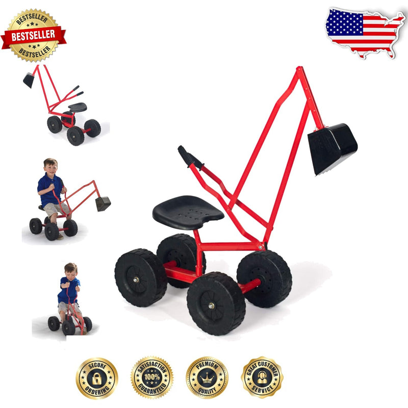 Sturdy 360° Ride-On Sand Digger Excavator Toy for Kids Ages 4+ with 70 lb Capacity Magic Cars Variant 0
