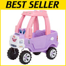 Stylish Princess Cozy Ride-On Truck with Working Horn and Drop-Down Tailgate Magic Cars 0