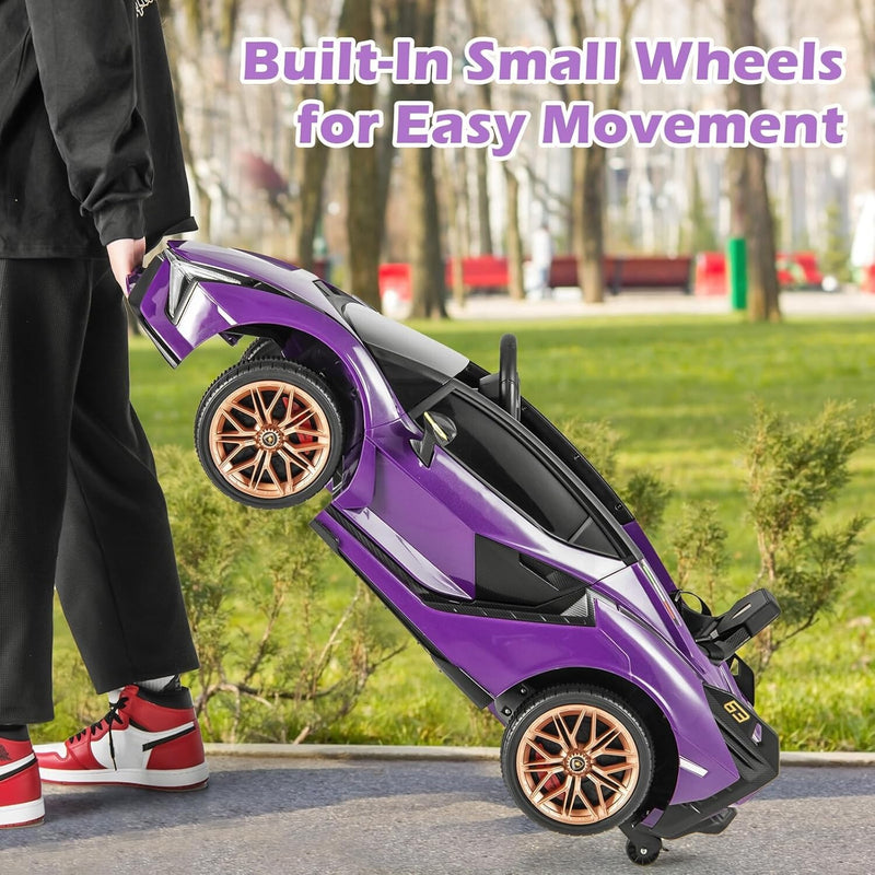 Purple Kids Remote Control Sports Car with Suspension and Sound Effects Magic Cars 10