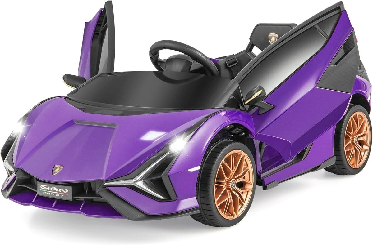 Purple Kids Remote Control Sports Car with Suspension and Sound Effect