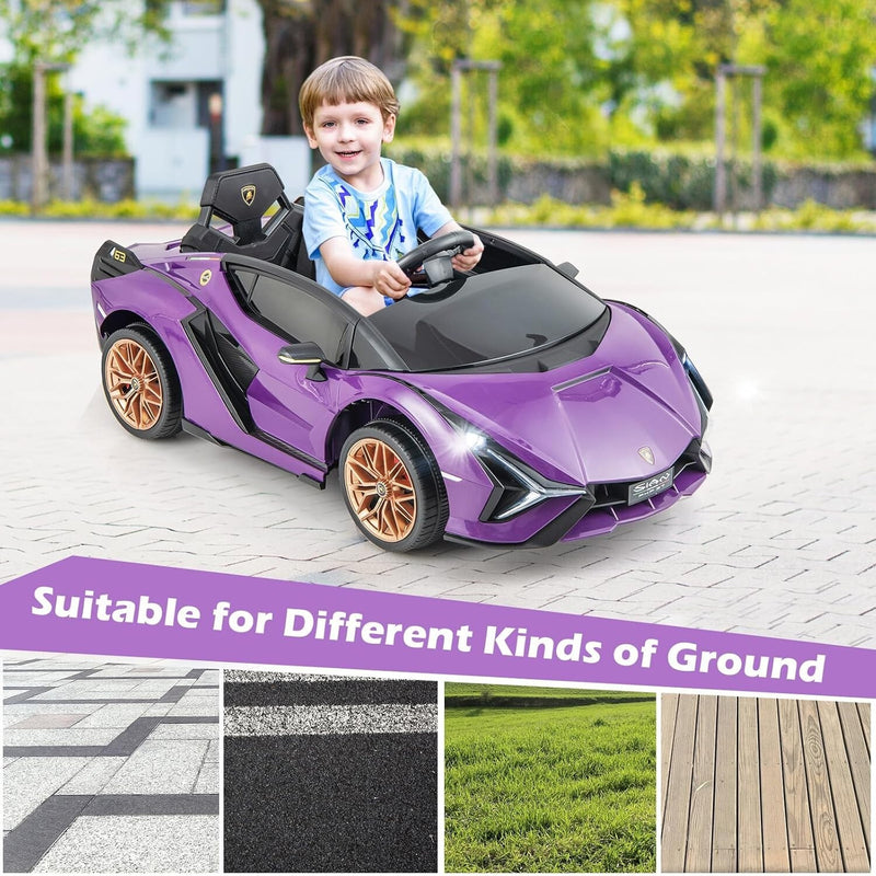 Purple Kids Remote Control Sports Car with Suspension and Sound Effects Magic Cars 4