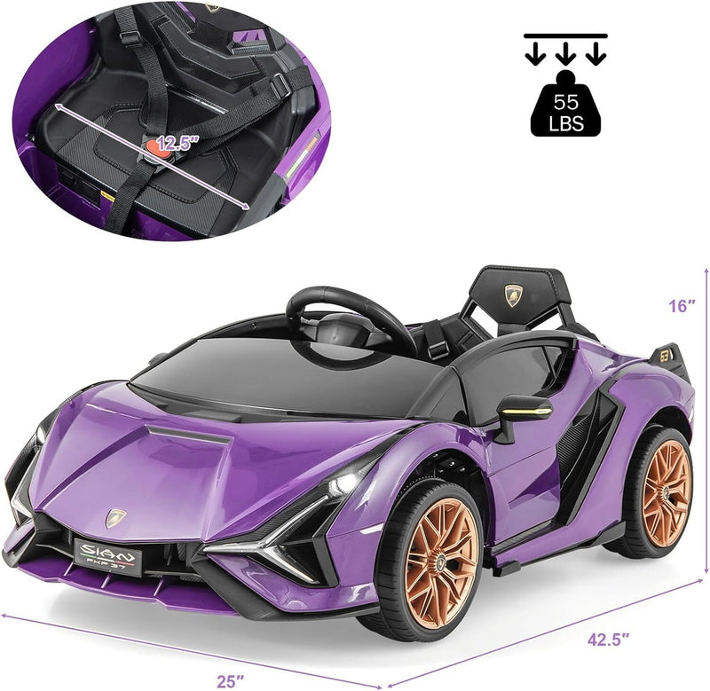 Purple Kids Remote Control Sports Car with Suspension and Sound Effects Magic Cars 6