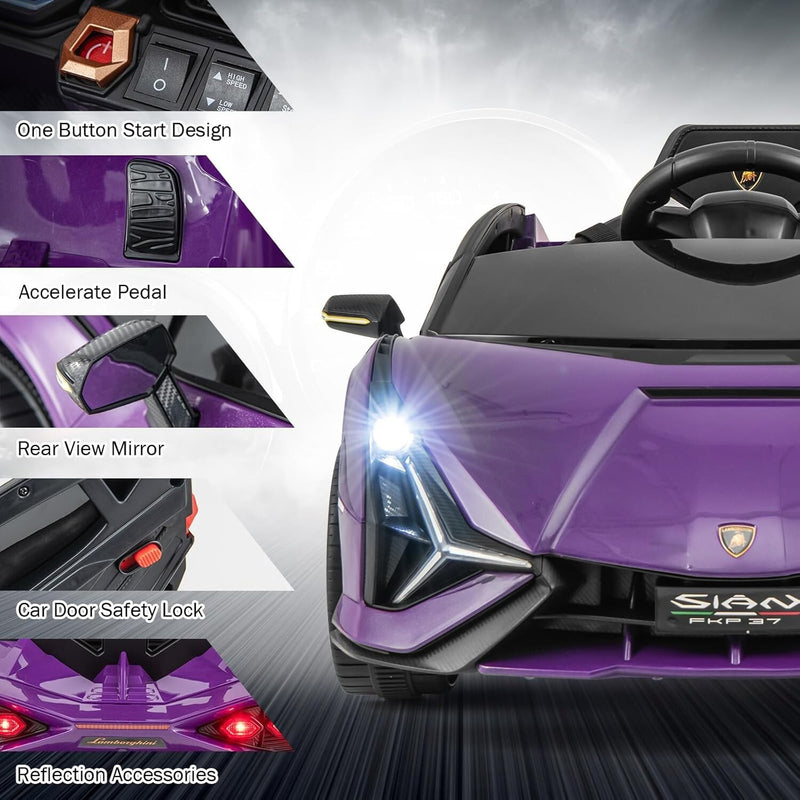 Purple Kids Remote Control Sports Car with Suspension and Sound Effects Magic Cars 7
