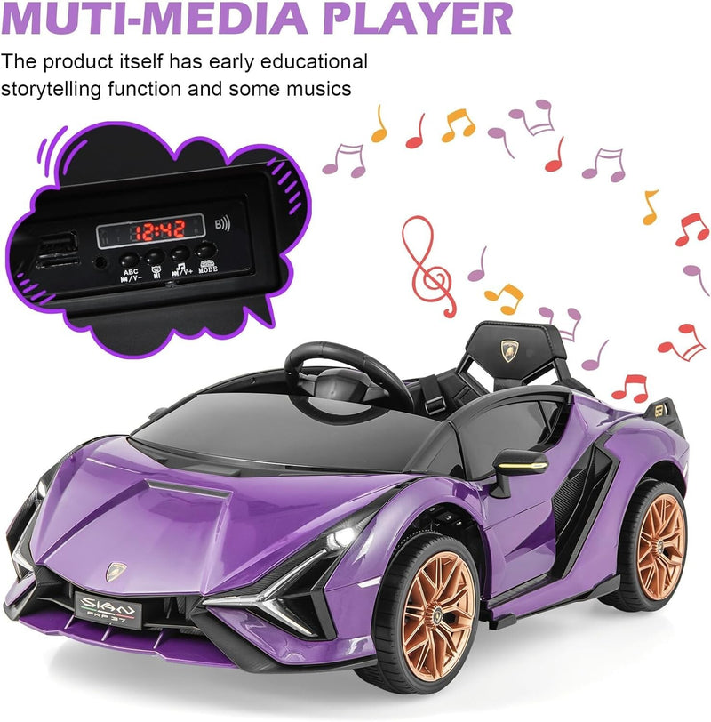 Purple Kids Remote Control Sports Car with Suspension and Sound Effects Magic Cars 9