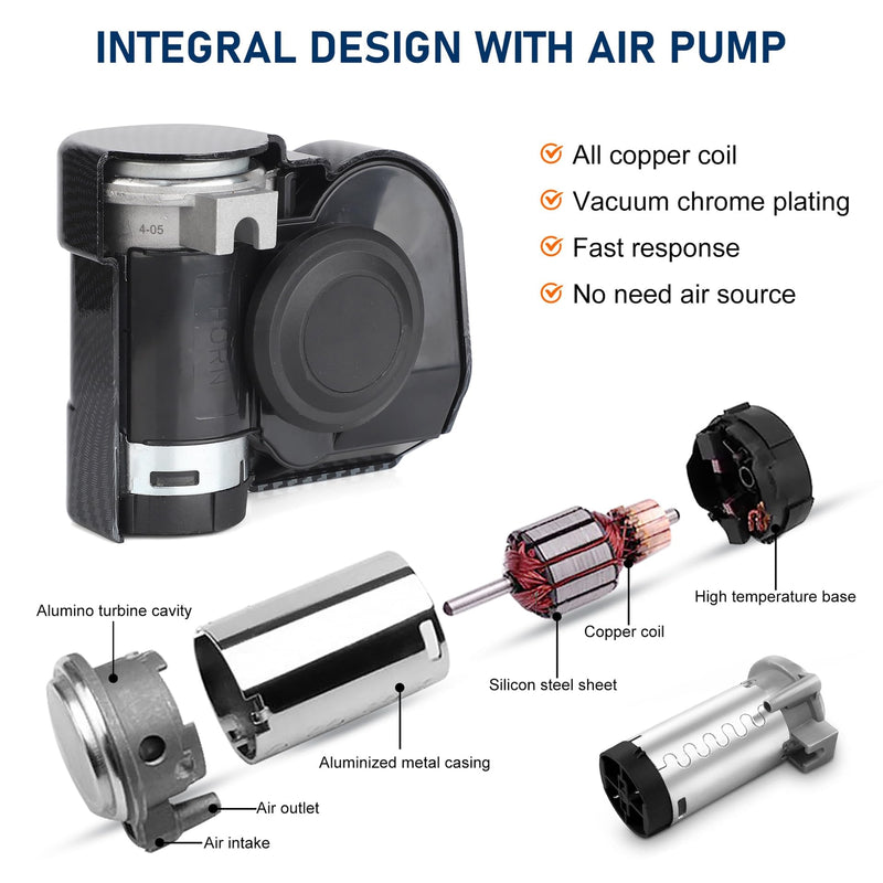 150dB Loud 12V Air Horn for Car Motorcycle Truck Boat Pickup Train Magic Cars 4