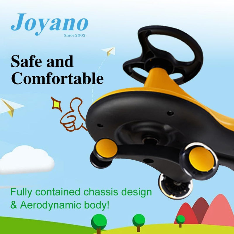 Swing Ride-On Wiggle Car with LED Flashing Wheels for Boys and Girls, Battery-Free Fun Magic Cars 1