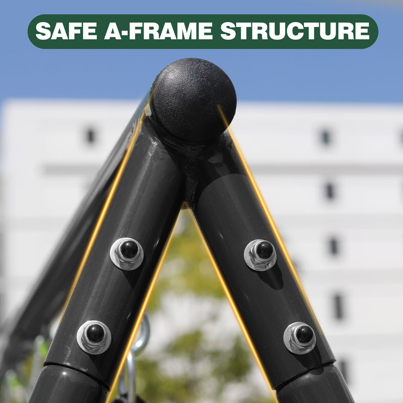 550LB Capacity Outdoor Backyard Swing Set with Slide for Kids Magic Cars 2