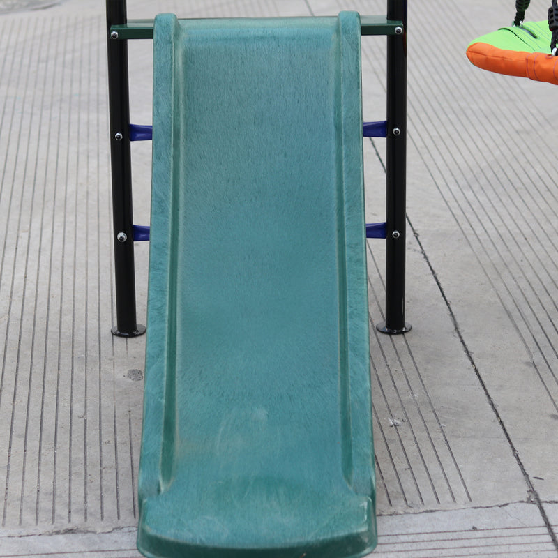 550LB Capacity Outdoor Backyard Swing Set with Slide for Kids Magic Cars 3