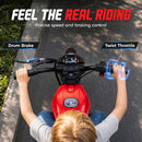 Qaba 24V Electric Motorcycle for Kids Aged 6-12 with 180W Power Motor