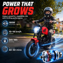 Qaba 24V Electric Motorcycle for Kids Aged 6-12 with 180W Power Motor