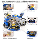 Build-Your-Own Motorcycle Playset for Kids Aged 3-5, Engaging STEM Learning Experience Magic Cars 2