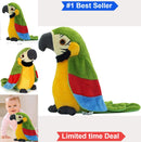 Interactive Green Plush Talking Parrot Toy with Waving Wings Magic Cars Variant 0