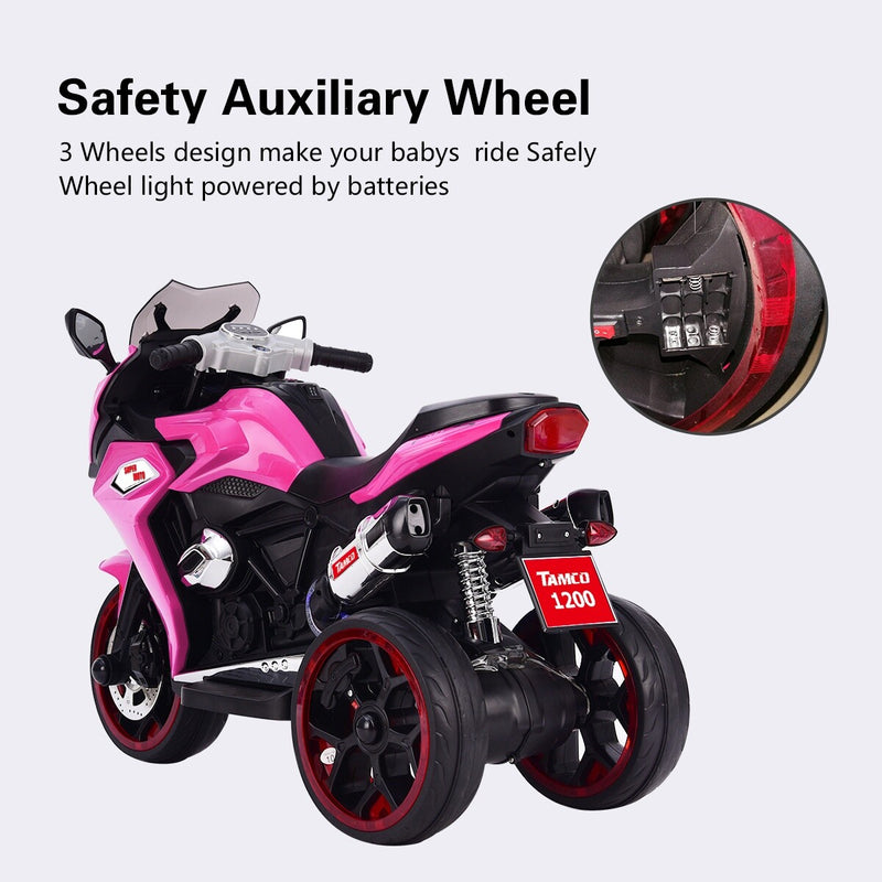 12V Kids Electric Ride-On Motorcycle Battery-Powered Bike for Girls Magic Cars 1