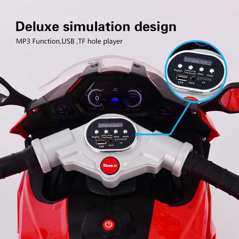 12V Kids Electric Motorcycle with Lighting Wheels for Boys Magic Cars 2