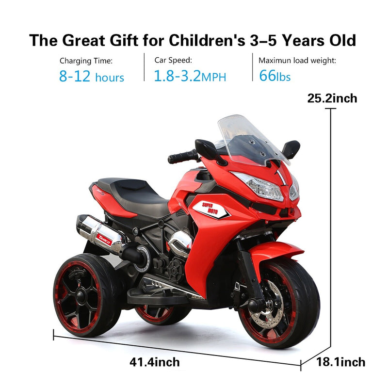 12V Kids Electric Motorcycle with Lighting Wheels for Boys Magic Cars 6