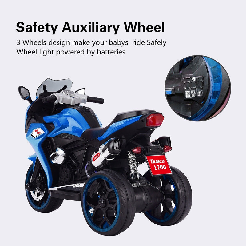 12V Kids Electric Motorcycle with Three Light-Up Wheels Magic Cars 2