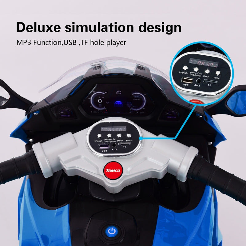 12V Kids Electric Motorcycle with Three Light-Up Wheels Magic Cars 4