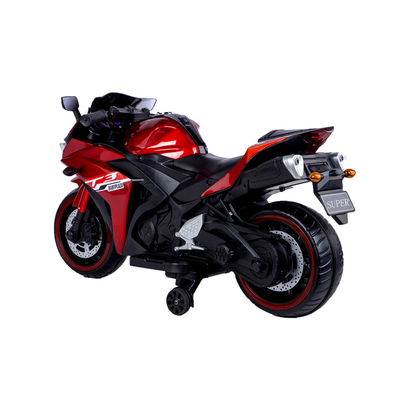 12V Kids Ride-On Motorcycle Toy with Training Wheels and Hand Control Magic Cars 1