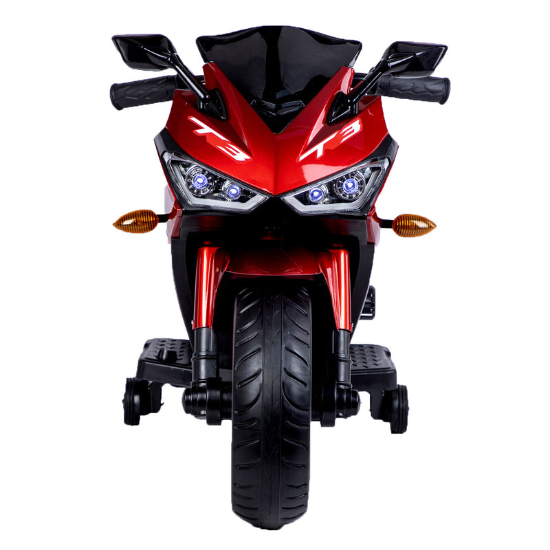 12V Kids Ride-On Motorcycle Toy with Training Wheels and Hand Control Magic Cars 4