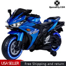 12V Kids Ride-On Motorcycle with Hand Racing and Foot Brake, Light-Up Wheels Magic Cars Variant 0