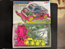 Tamiya Mini 4WD K4TASCHE Vivid Special Pink and Green 1/32 FM-A Chassis Model 95699 Magic Cars 1
