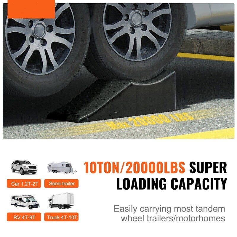 Heavy Duty Tandem Wheel Ramp for Car Service Tire Change 20000 lbs Capacity Magic Cars 2
