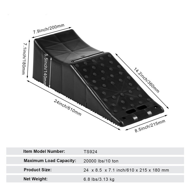 Heavy Duty Tandem Wheel Ramp for Car Service Tire Change 20000 lbs Capacity Magic Cars 7