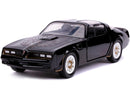 Black Pontiac Firebird Toy Car with Gold Stripes and Hood Bird Decal - Fast & Furious S Model Magic Cars 3