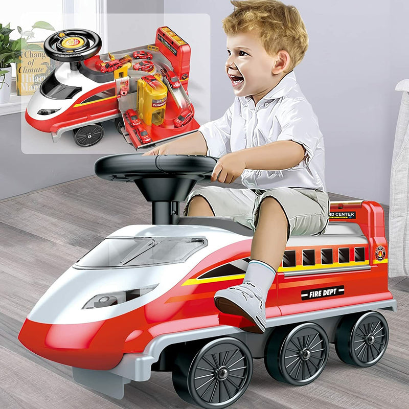 Electric High-Speed Ride-On Firefighting Rail Train Toy Magic Cars 0