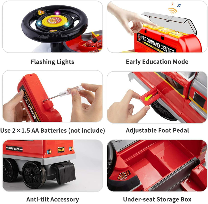 Electric High-Speed Ride-On Firefighting Rail Train Toy Magic Cars 2