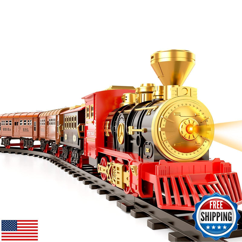 Train Set for Toddlers Ages 3-5 with Steam Engine and Cargo Car Magic Cars 0