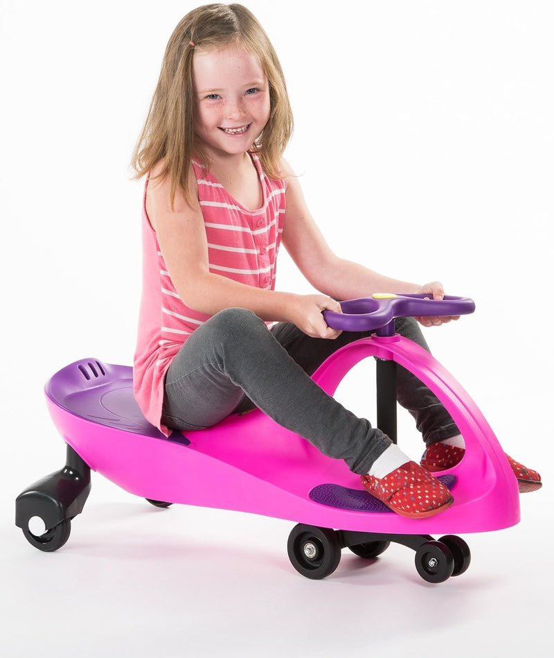 Original Pink and Purple Ride-On Toy for Ages 3 and Up, Battery-Free Magic Cars 2