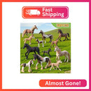 12PC Set of 6" Solid Horse Figurines for Children's Farm Animal Play Magic Cars 1
