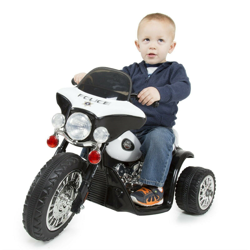 Three-Wheeled Battery Operated Police Chopper Trike Ride-On Toy for Ages 2-3 Years Magic Cars 1