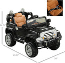12V Kids Ride-On Truck with Remote Control and MP3 Connectivity in Black Magic Cars 4