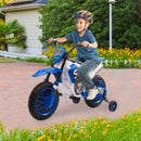 Electric 12V Blue Kids Ride-On Motorcycle with Training Wheels Magic Cars 15