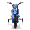 Electric 12V Blue Kids Ride-On Motorcycle with Training Wheels Magic Cars 1