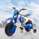 Electric 12V Blue Kids Ride-On Motorcycle with Training Wheels Magic Cars 5