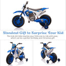 Electric 12V Blue Kids Ride-On Motorcycle with Training Wheels Magic Cars 6