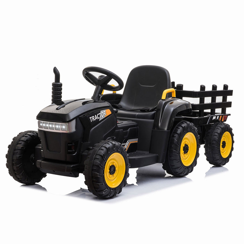 12V Battery-Powered Ride-On Tractor Toy with Trailer and 35W Dual Motor Magic Cars 0