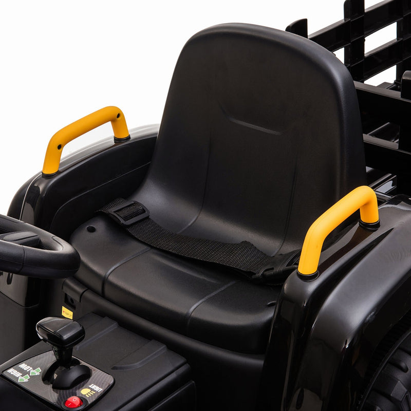 12V Battery-Powered Ride-On Tractor Toy with Trailer and 35W Dual Motor Magic Cars 12