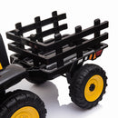 12V Battery-Powered Ride-On Tractor Toy with Trailer and 35W Dual Motor Magic Cars 14