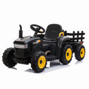 12V Battery-Powered Ride-On Tractor Toy with Trailer and 35W Dual Motor Magic Cars Variant 0