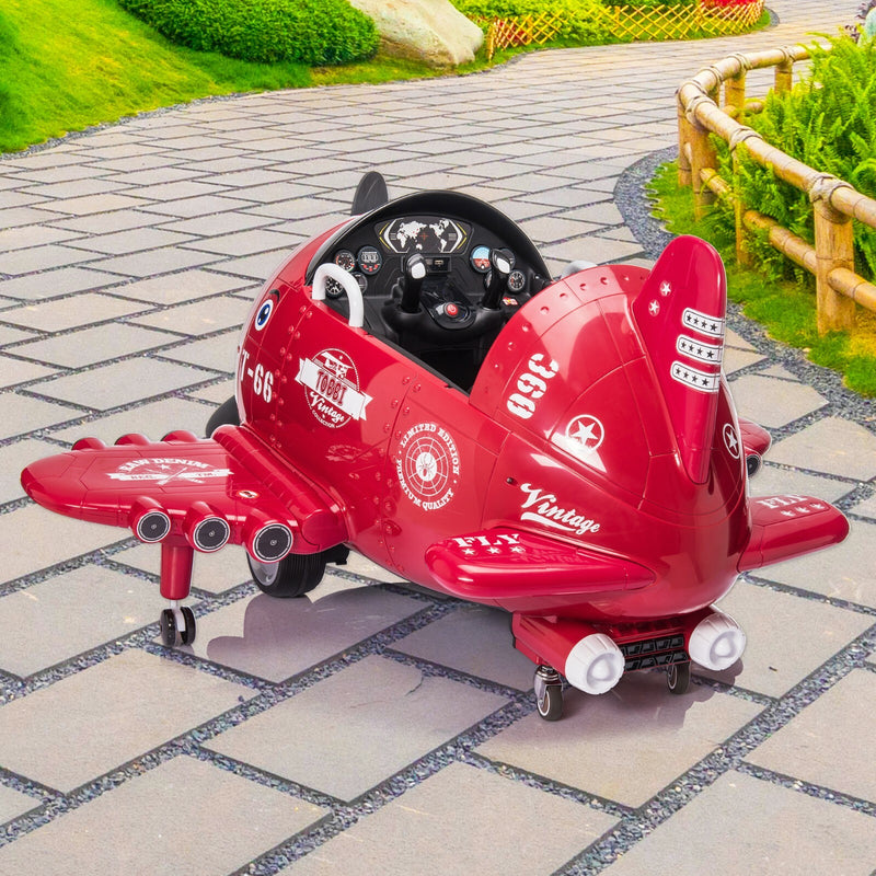 12V Electric Kids Ride-On Airplane Car with Joystick Control for Ages 3-6 Magic Cars 11
