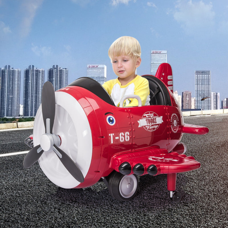 12V Electric Kids Ride-On Airplane Car with Joystick Control for Ages 3-6 Magic Cars 7