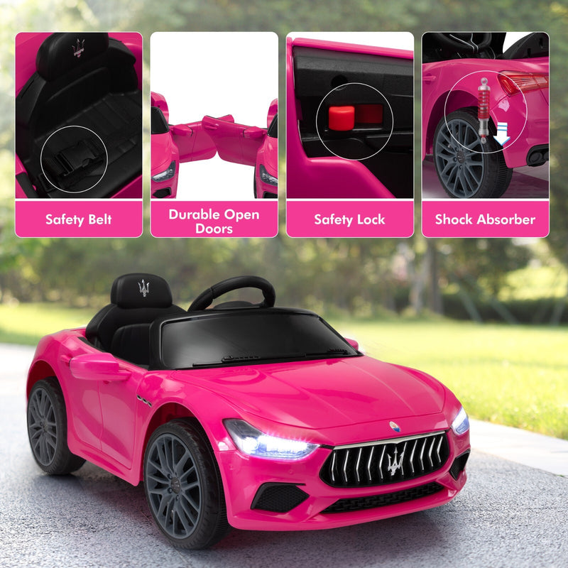 12V Electric Ride-On Car for Kids Licensed Maserati Ghibli with Remote Control Magic Cars 10