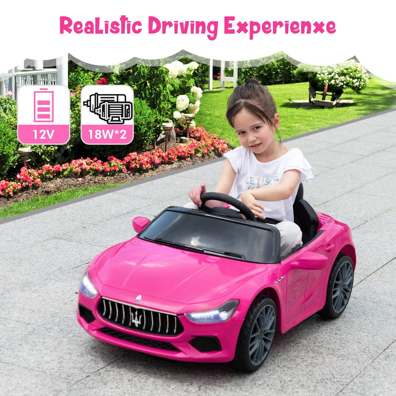 12V Electric Ride-On Car for Kids Licensed Maserati Ghibli with Remote Control Magic Cars 2
