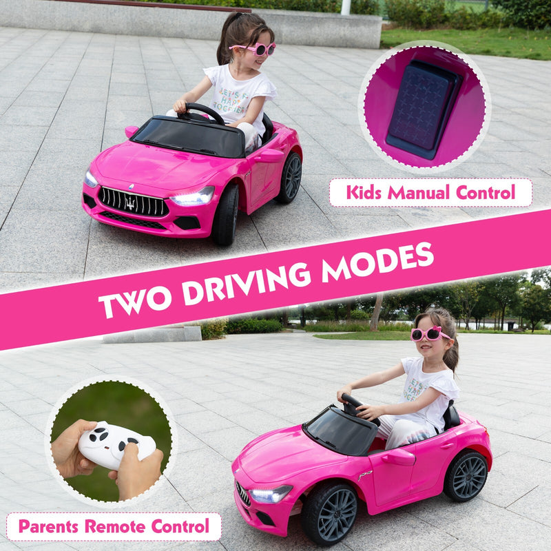 12V Electric Ride-On Car for Kids Licensed Maserati Ghibli with Remote Control Magic Cars 3