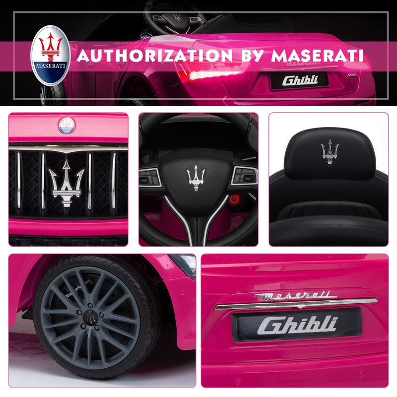 12V Electric Ride-On Car for Kids Licensed Maserati Ghibli with Remote Control Magic Cars 9