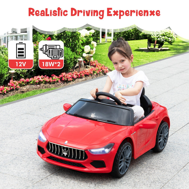 12V Licensed Maserati Ghibli Electric Ride-On Car Toy for Kids Boys and Girls Magic Cars 2